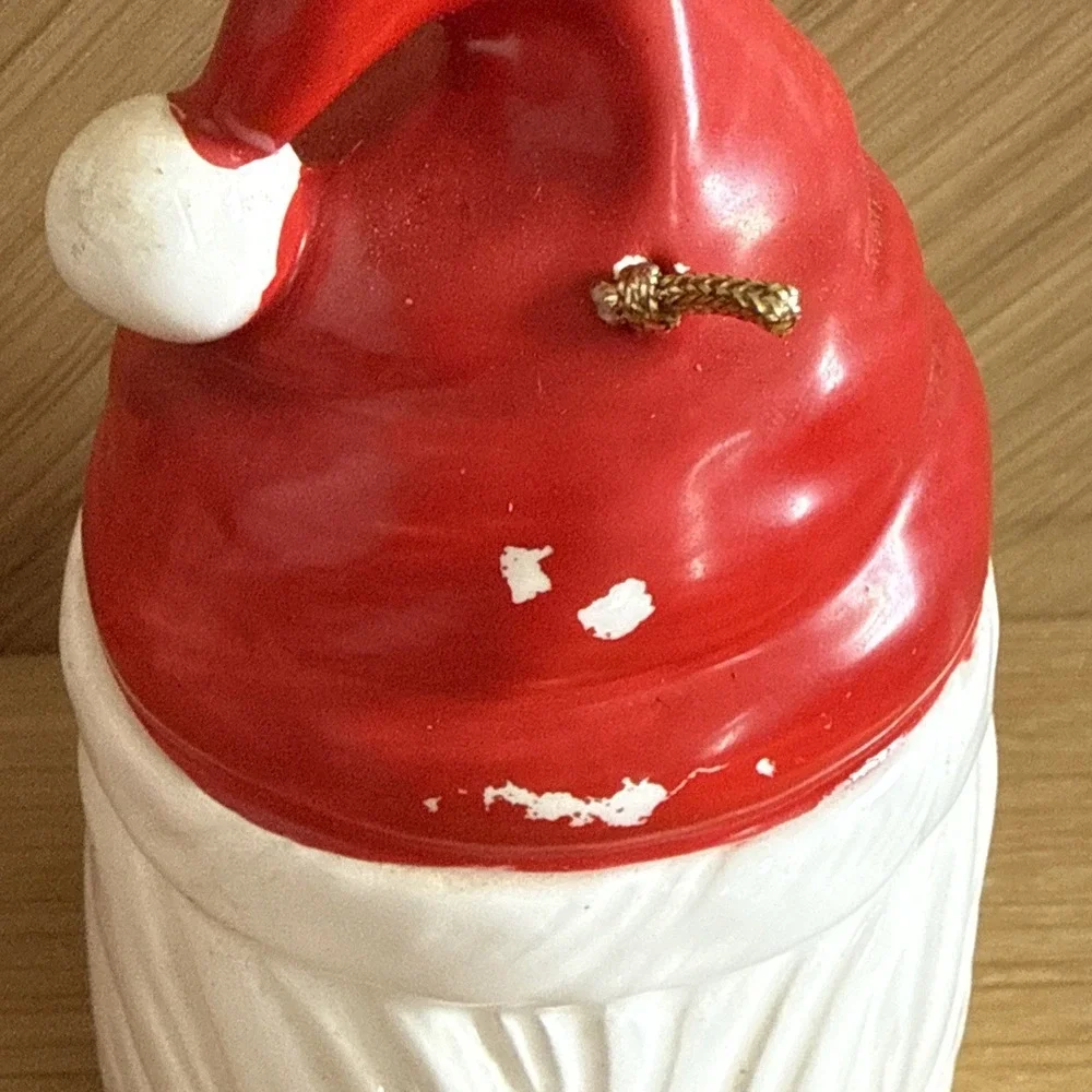 Vintage Santa Ron Gordon Designs Porcelain Head Bell Christmas Decor Red White